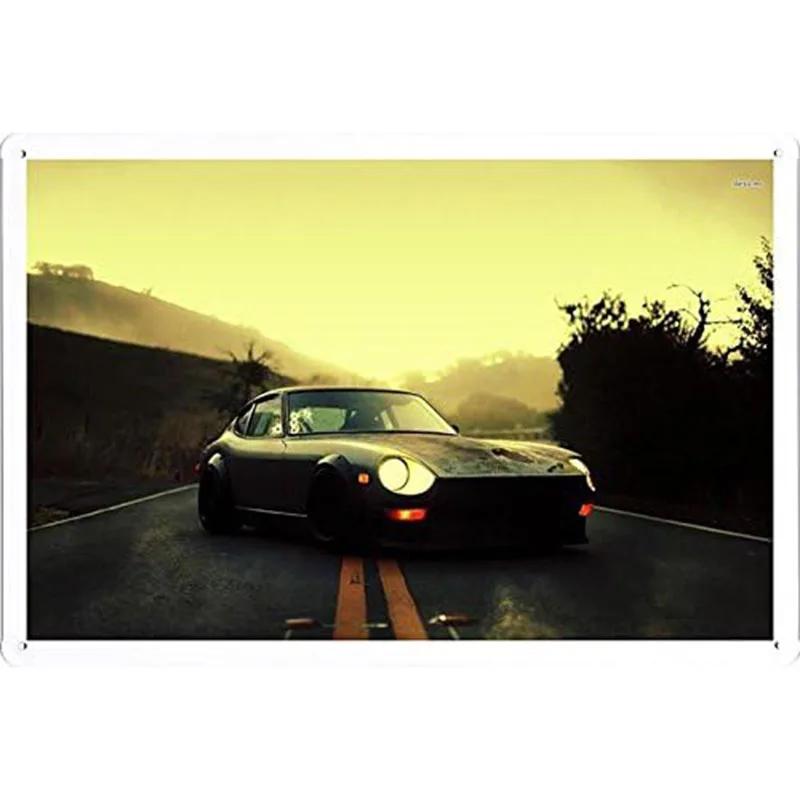 Auto Metal Tin Signs Plaque Sports Car Wall Decoration Vintage Art Posters Iron Painting for Man Cave Home Cafe Garage Club Bar