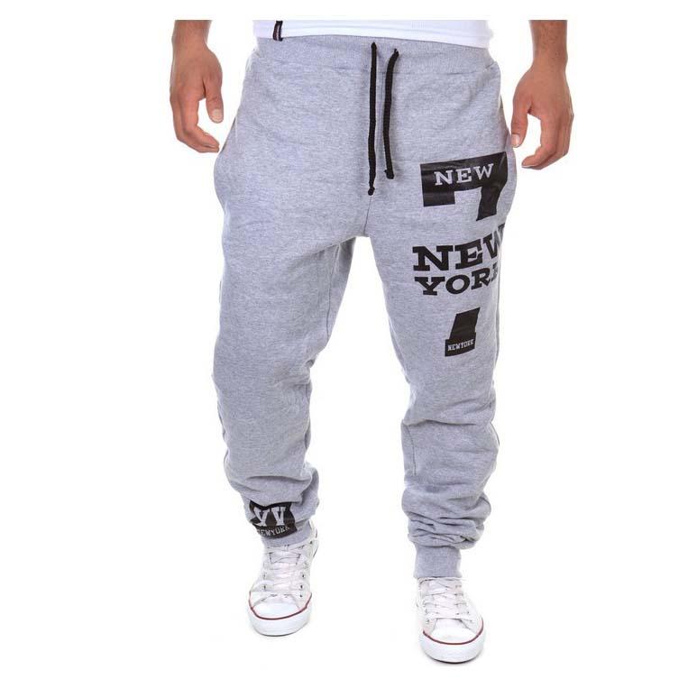 Men Fashion Autumn Winter Sports Casual Print Pants Long Trousers