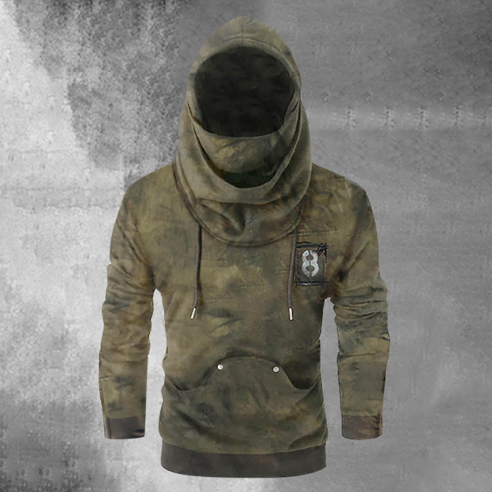 Мужская пуловерная куртка с капюшоном на Хэллоуин пальто для косплея толстовка с капюшоном на шнурке XXXXL зелёный 2713₽