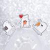 Cat Lady Flork Memes Enamel Pins Funny Cartoon Characters Brooches Lapel Badge Cutie Animals Jewelry Gift for Friends