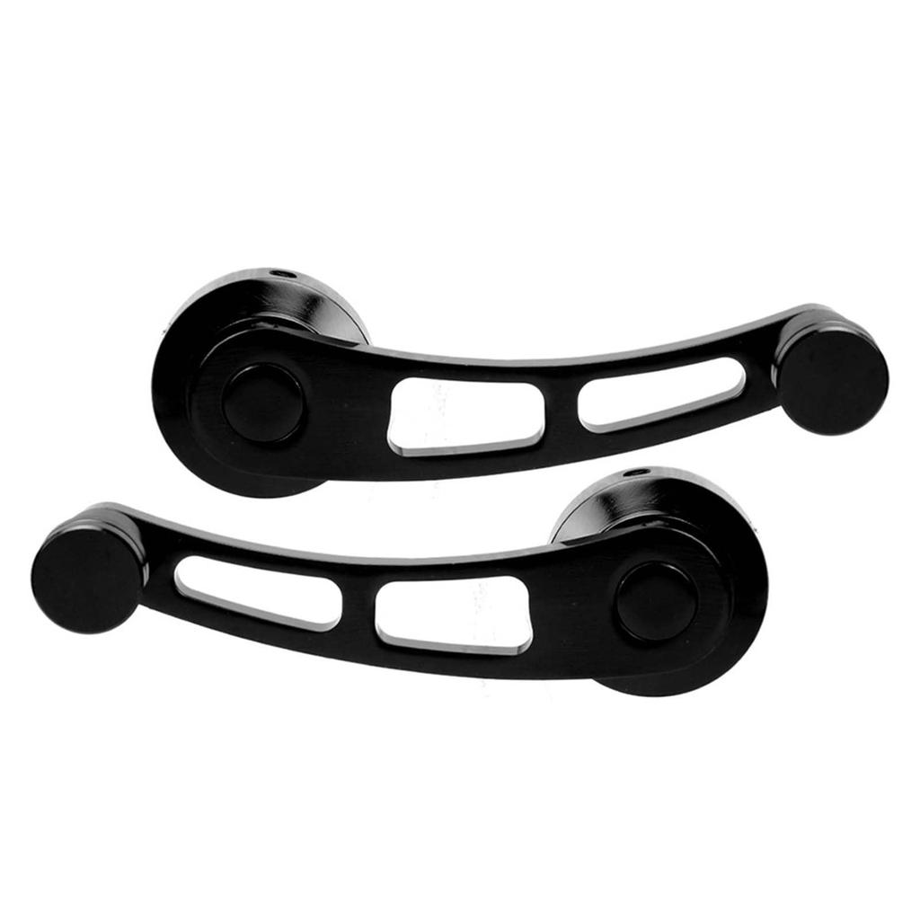 Window Handle 2pcs Alloy Window Handle Riser Winder Crank for Chevrolet Classic Car (Black)