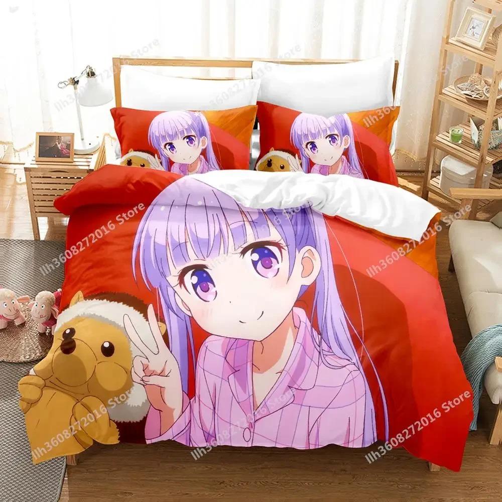 3D Tisk Anime Kawaii Dívky Nová Hra Ložní Souprava Jednolůžko Twin Full Queen King Size Ložní Souprava Dospělý Dítě Ložnice Přikrývka Sady