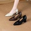 Pointed-toe Women's Shoes - New Style, Openwork, Thick Heel, Breathable Sandals