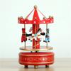 Hand Cranked Rotating Christmas Carousels Plays Traditional Holiday Song Smoothly
