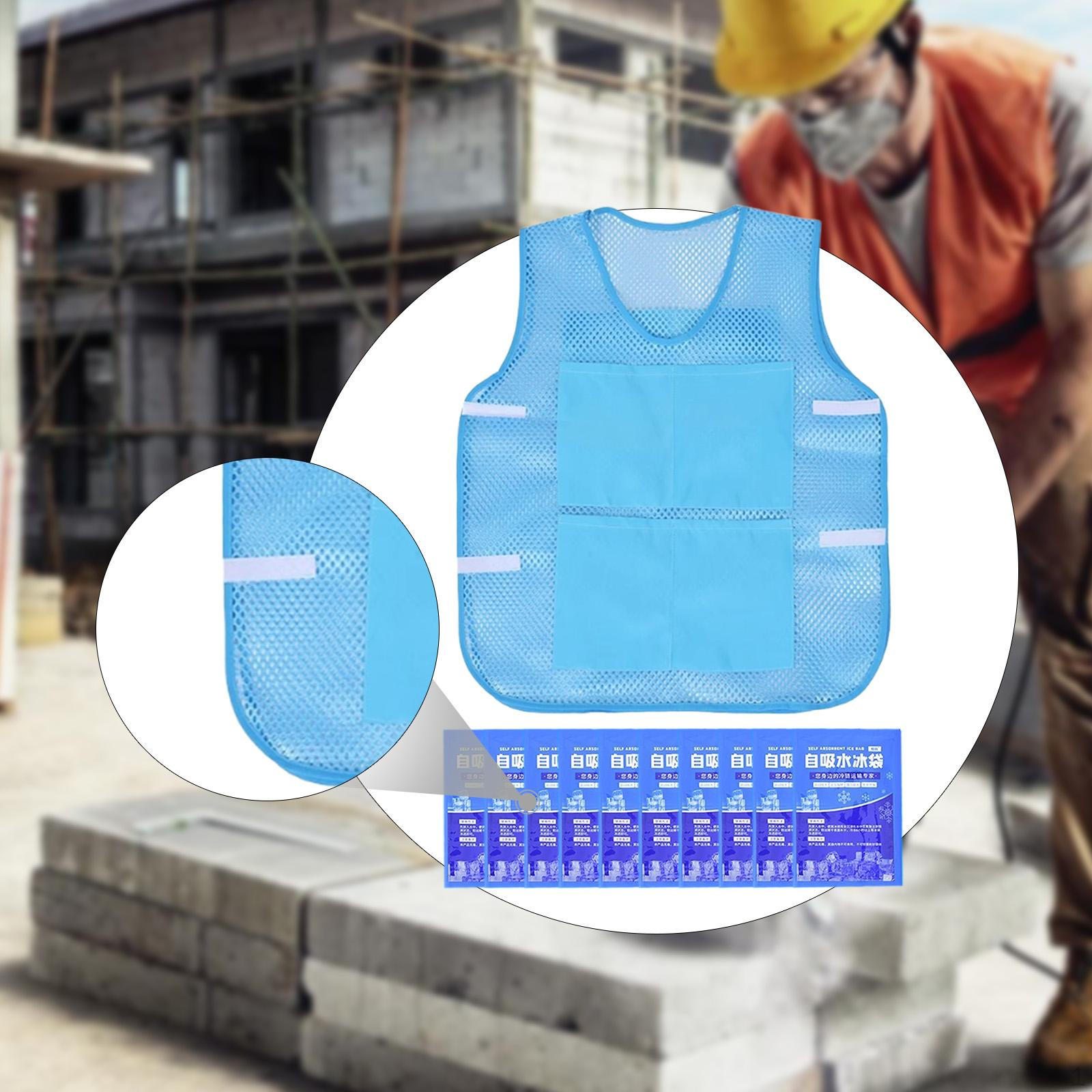 

Cooling Ice Vest Ergonomic Weather Clothes for Working Outdoor синій
