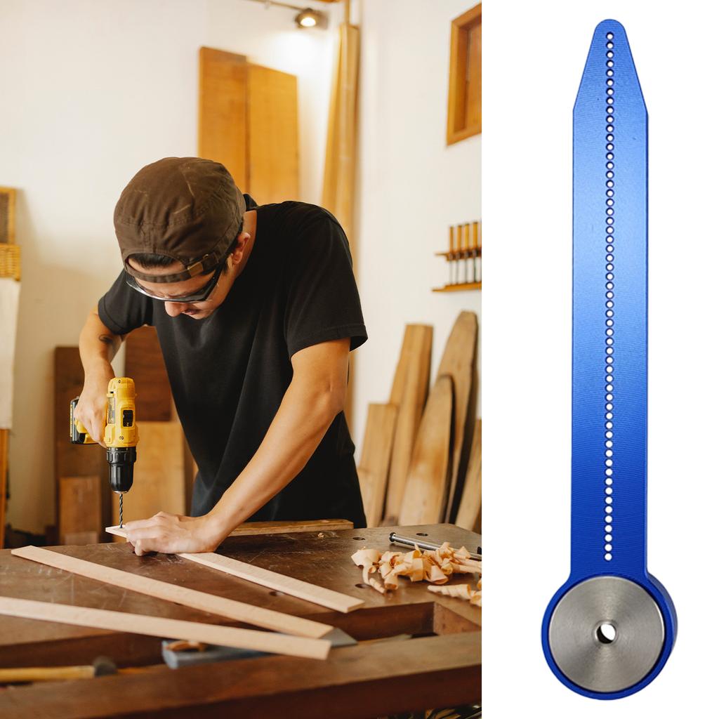 Woodworking Compass Scriber Portable Aluminum Woodworking Compass Tool Adjustable Drawing Ruler Circle Drawing Ruler