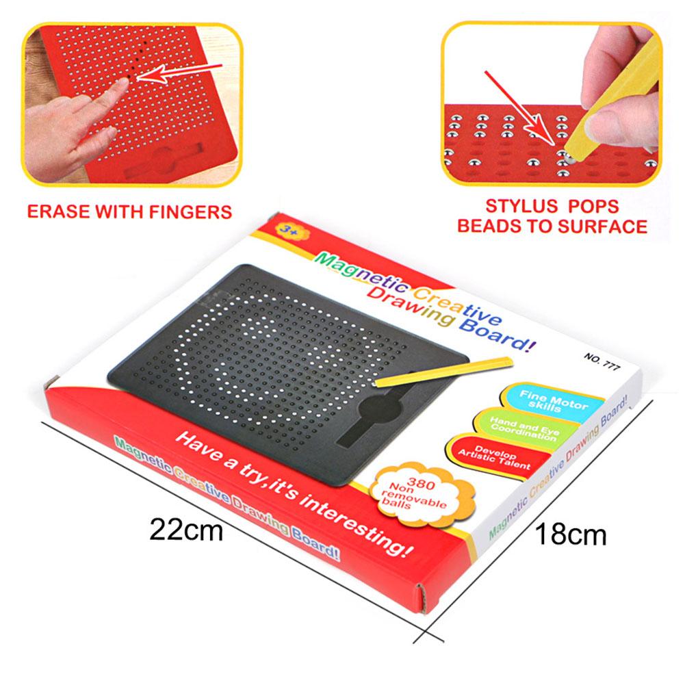 Kids Magnetic Tablet Magnet Pad Drawing Board Magnetic Steel Beads Ball Kids Learning Toy