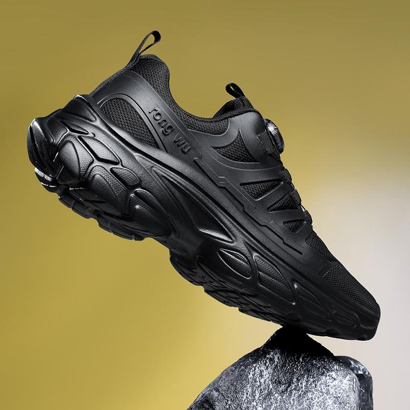 New Mens Outside Rotating Buckle Trekking And Running Shoes For Springtime Fall, Wear-Resistant And Slip-Resistant Athletic Shoes