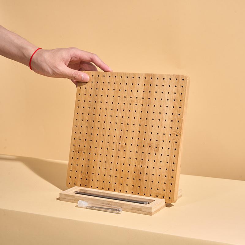 4 Inch Crochet Crochet Supplies Bamboo Knitting Kit Granny Square Wooden Blocking Board Handcrafted