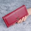 Women's Retro Long Leather Wallet - Oil Wax Zipper Clutch with Large Capacity