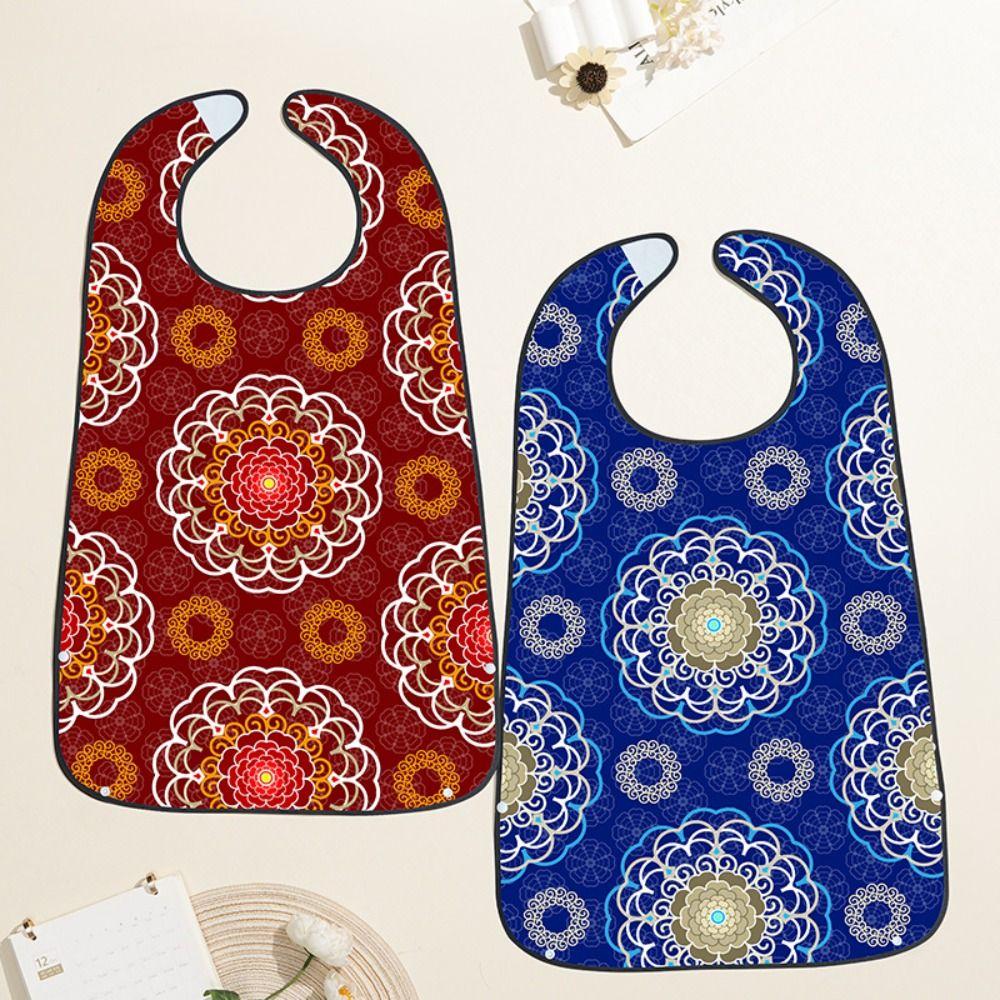 with Crumb Catcher Senior Citizens Feeding Bibs Large Clothing Protector for Elderly Women