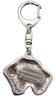 German Wirehaired Pointer - Silver-plated Key Ring with a Dog In a Gift Box, Handbag Decoration, Backpack Pendant by Art-Dog Brand