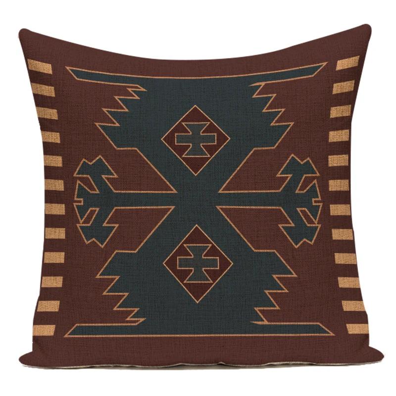 African Style Animal Elephant Geometric Polyester Pillow Covers Decorative Sofa Home Cushion Cover For Living Room Decoration