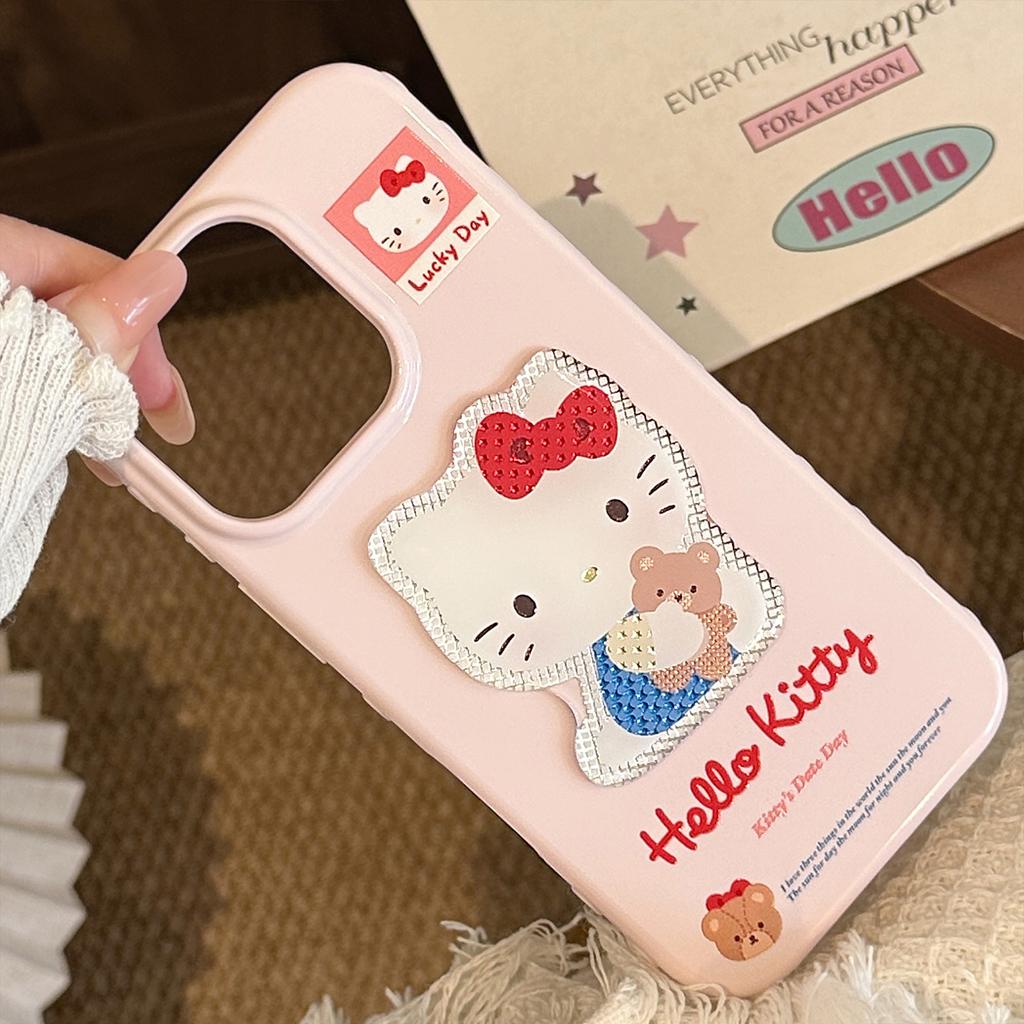 Gilded Three Dimensional Cartoon Cat Suitable for 15promax Apple 16 Mobile Phone Case Iphone14 Hanging Chain 13 Girl Soft