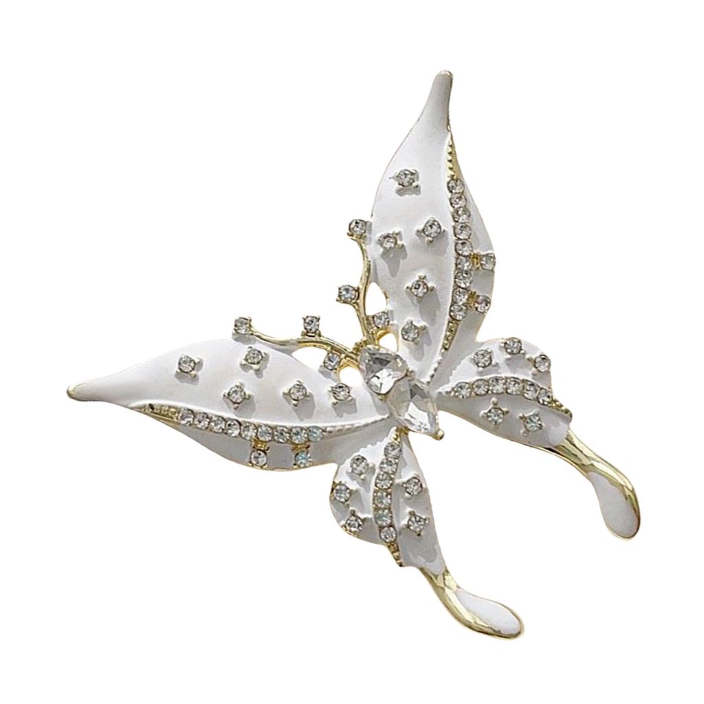 Delicate White Butterfly Brooches Butterfly Pin Stylish Women Brooch Wedding Celebration Pin for Daily and Party Wear