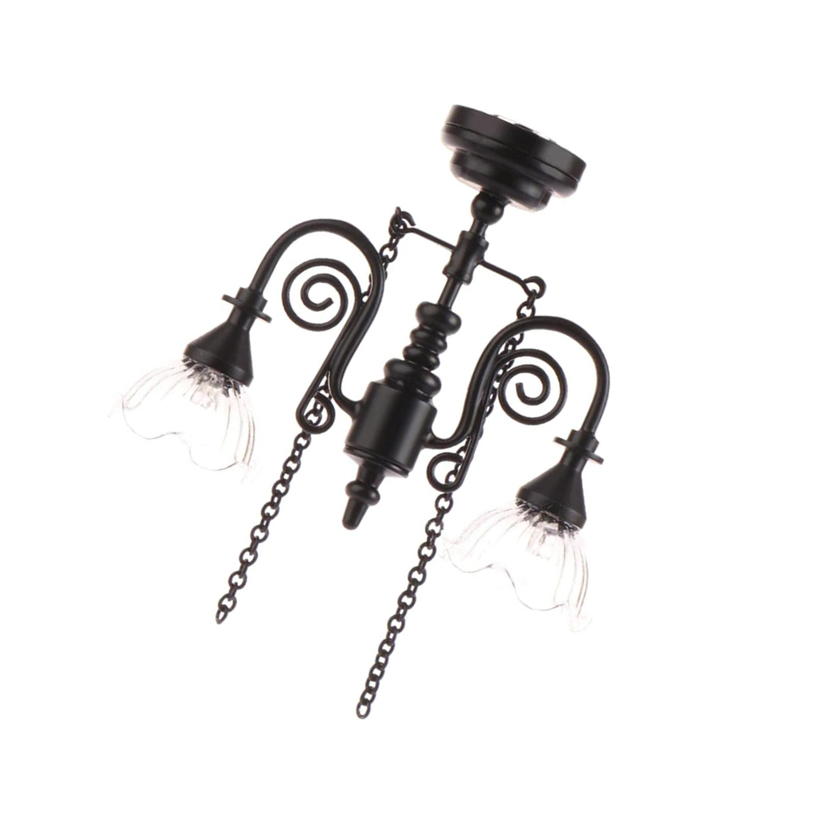 

Кукольные домики 1/12 масштаба люстра миниатюрная мебель ролевые игры для детей кукольный домик мебель модель для кукольных домиков чёрный