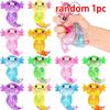 Glitter Pink Axolotl Maltose Squishy Toy Stretchable Squeeze Fidget Toy Slow Rebound Anti Stress Relief Sensory Toy Gift