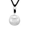 999 Pure Sterling Silver 3D Fu Character Necklace with Ingot Pendant for Couples