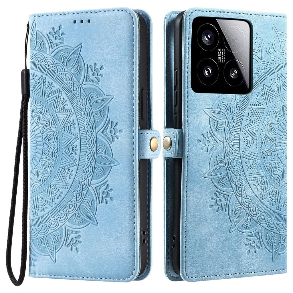 Style 016 For Xiaomi 15 Case Skin Feel Totem Imprinted Wallet Leather Phone Cover