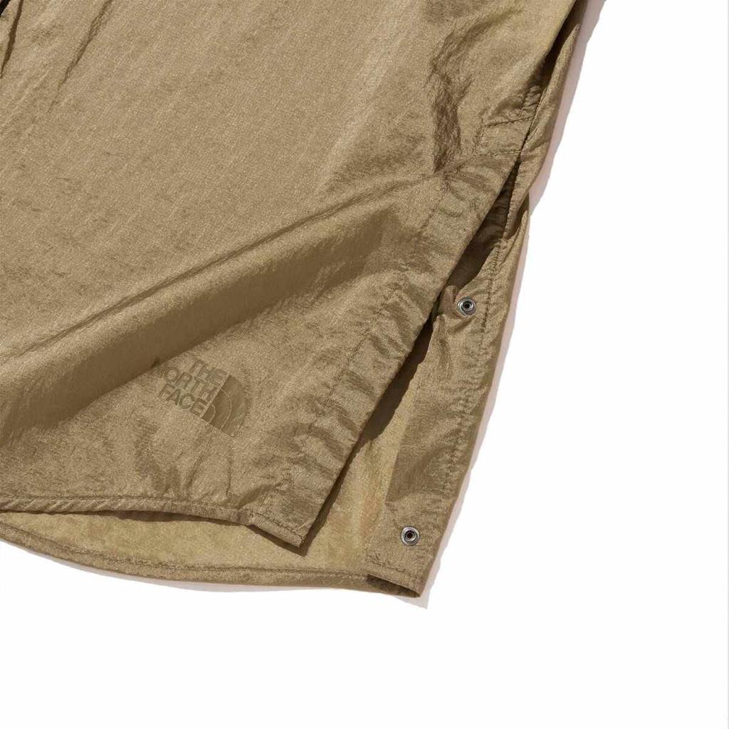 The North Face Paramlite Kelp Size M Women's Shirt, Lightweight, Compact, Water-Repellent, Anti-Static, Tan,
