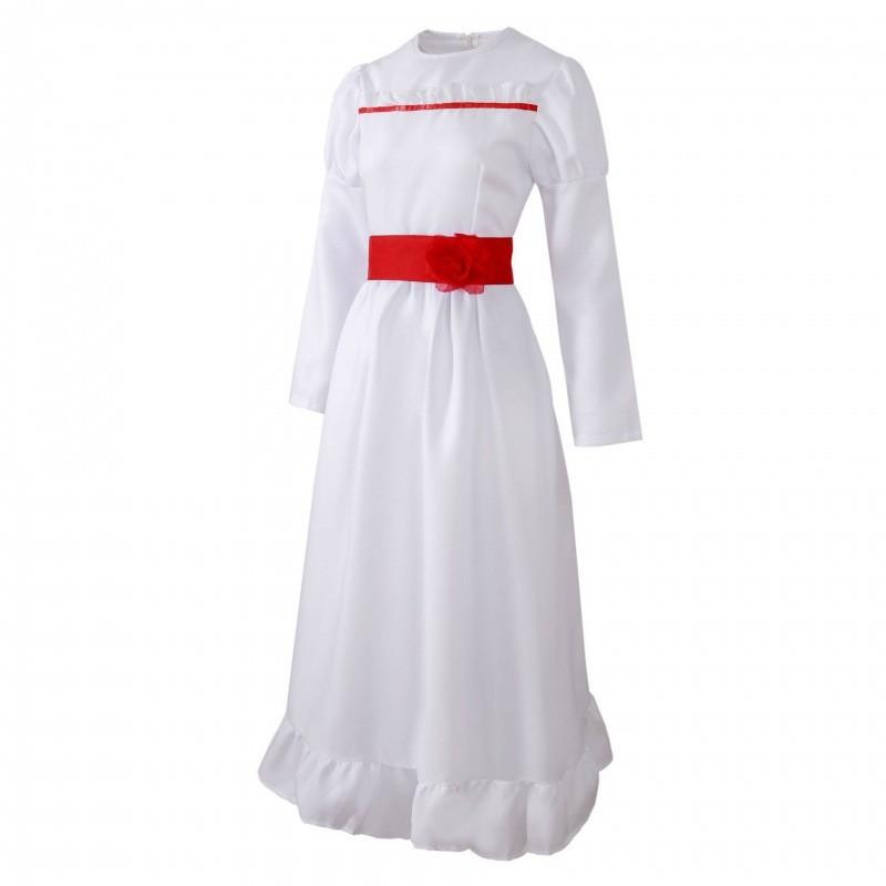 White Cotton Annabelle Cosplay Dress For Women Scary Halloween Costume Perfect For Stage Use