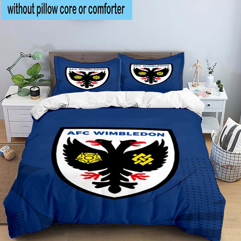 3pcs Afc Crest Printed Bedding Set Duvet Cover Closure Includes 1 Duvet Cover & 2 Pillowcases Bedding Sets Home Decor Gifts