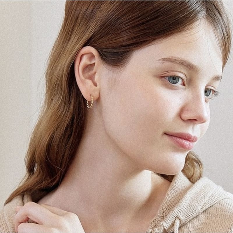 Dana Burton Twisted Flow Hoop Earrings