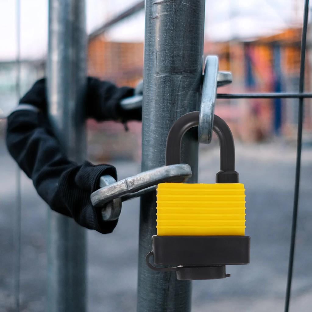 1Set Outdoor Splashproof Padlock With Key Heavy Duty Padlock For Storage Units Gym Lockers Garage Fence And Shed Weatherproof S