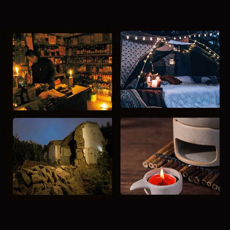 Long Lasting Survival Candle 30 Hour Tea Light In Flat Container Windproof Long Burning Food Warmer Tea Light Candle For Camping