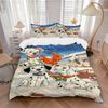 3Pcs Dalmatian Puppies Winter Scene Bedding Sets For All Sizes New 3D Printed Bed Cover Comforter Duvet Cover Pillowcase Bedroom Decoration