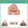 Festliche Holzbuchstaben-Deko, ideal für Thanksgiving, mit buntem Kürbisdesign