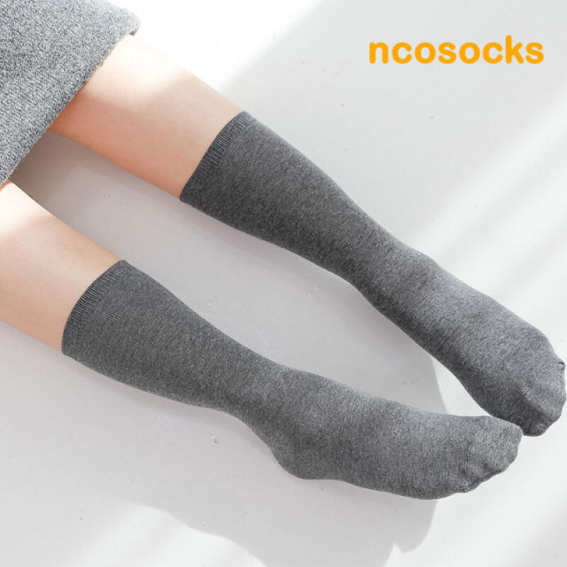 FSN108_Special long plain socks soy milk