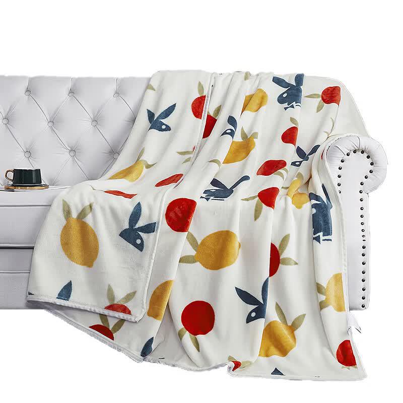 PLAYBOY Golden Mink Velvet Throw Blanket