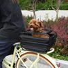 Bike Pet Carrier Cargo Basket Bicycle Pet Basket with Lockable Cover Mountain Bike Rear Seat Rack Bike Rear Organizer Basket