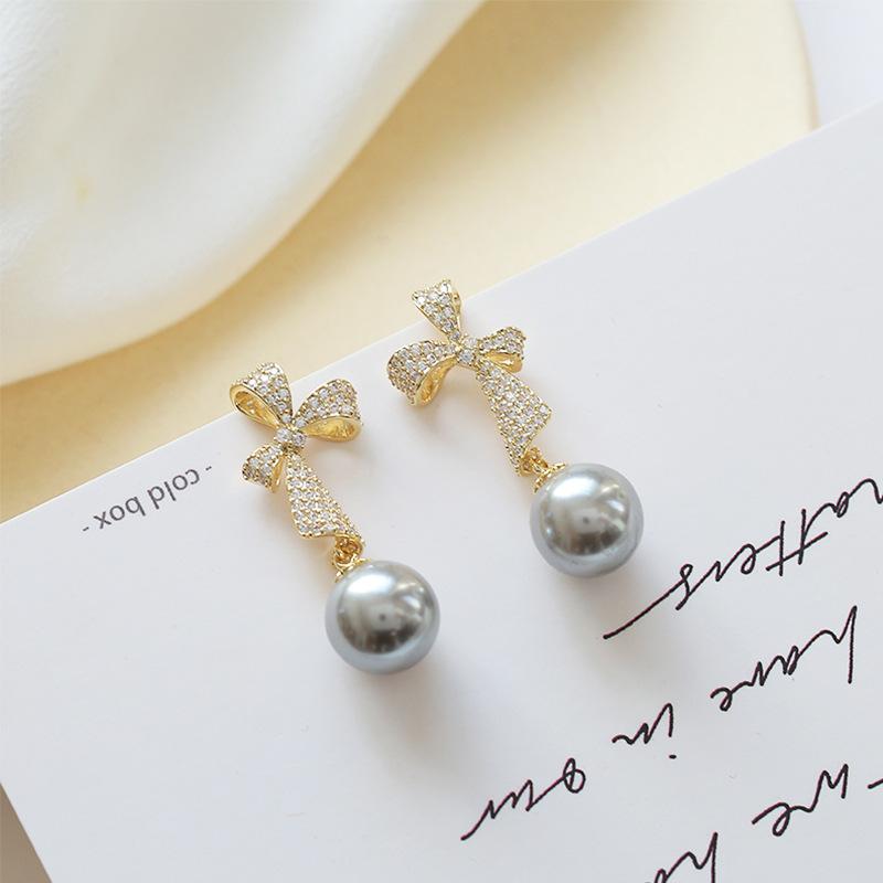 

Серьги, элегантные длинные серьги, светские серьги-гвоздики, женские серьги-бантики с жемчугом.