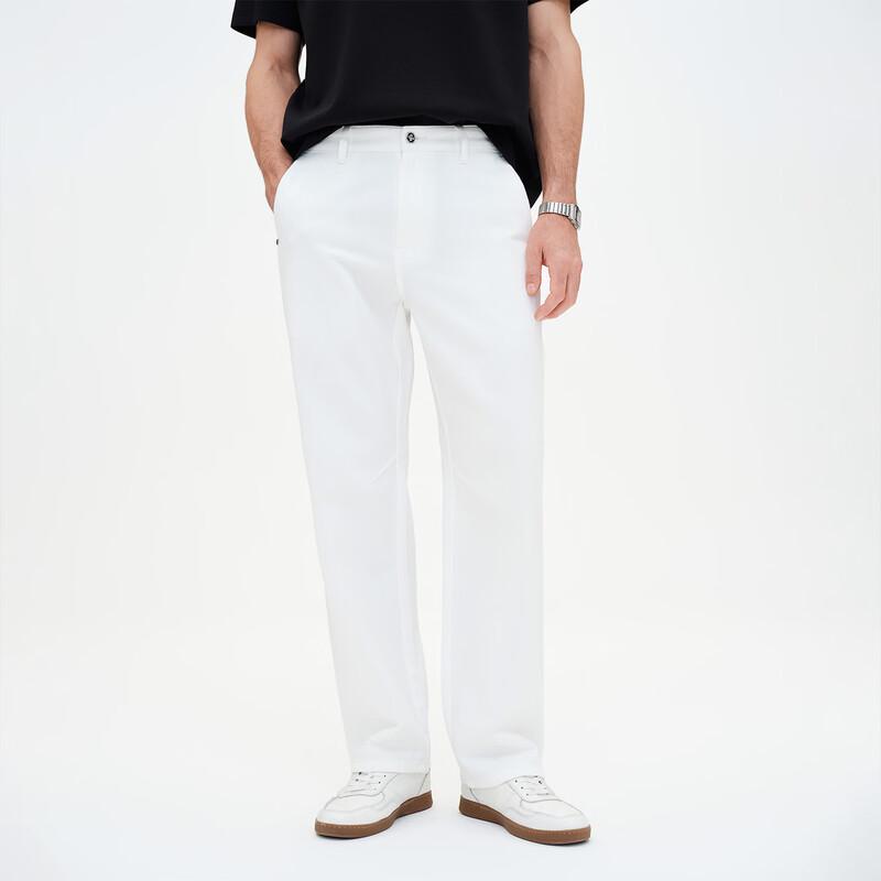 GIOVANNI VALENTINO Men s White Loose Fit Straight Jeans 32