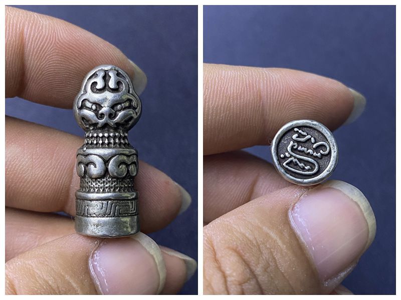 Copper Cutout Carvings Flower Tibetan Brass Seal Carry-on Pendant Crafts Ornament Accessories