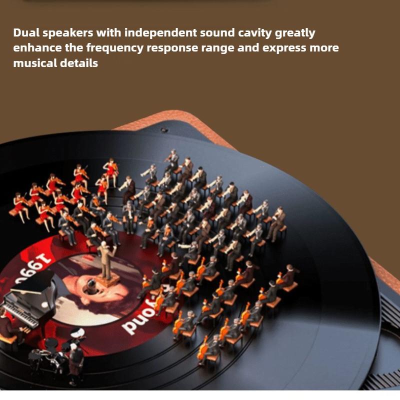 Living Room Decoration Phonograph Household European Style Music Player Retro Vinyl Record Player Bluetooth Speaker