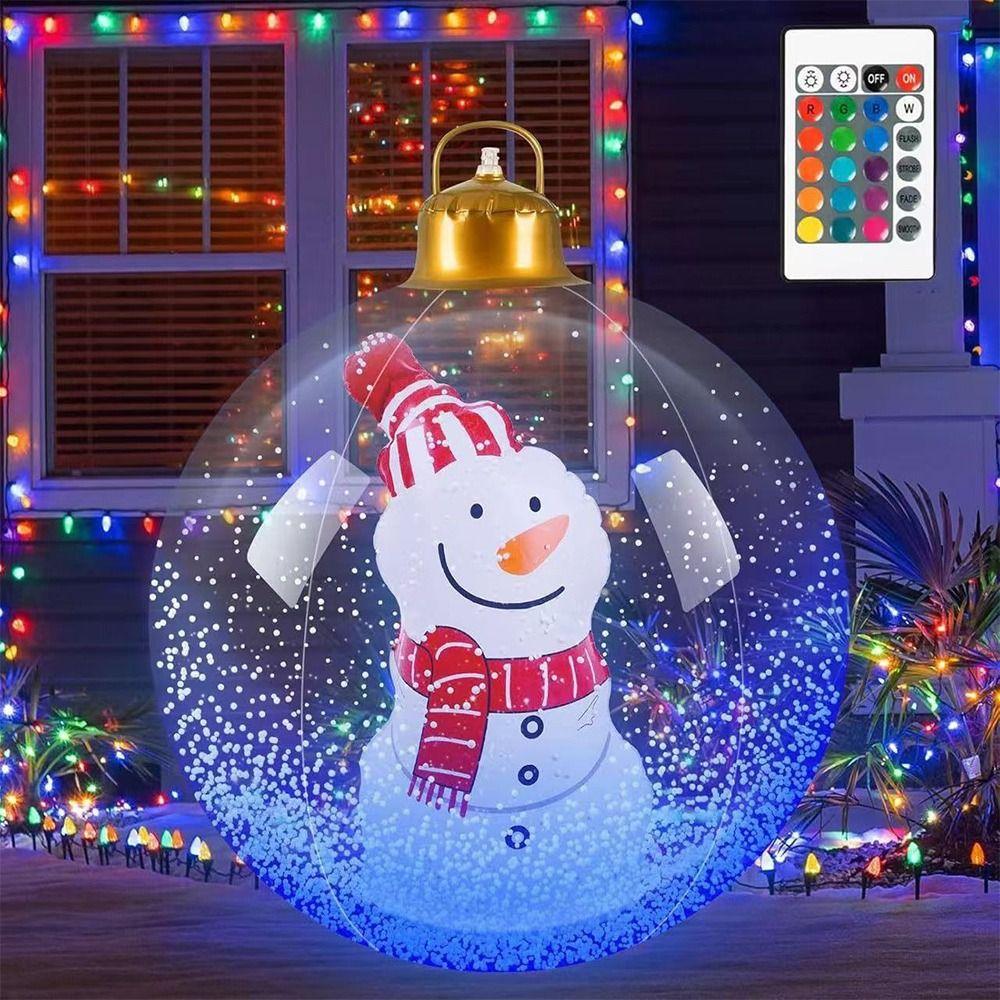 24 Inch Christmas Inflatable Waterproof PVC Material Giant Christmas Balls 60CM Size Clear Ball Blow Up Christmas Decorations
