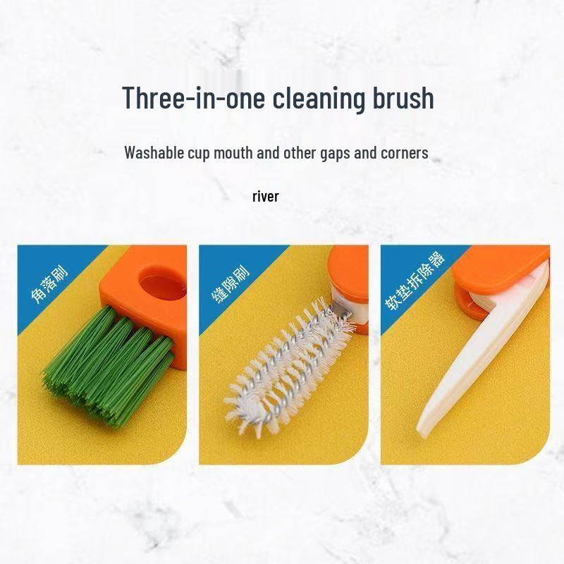 Multifunctional Household Groove and Cup Lid Cleaning Brush