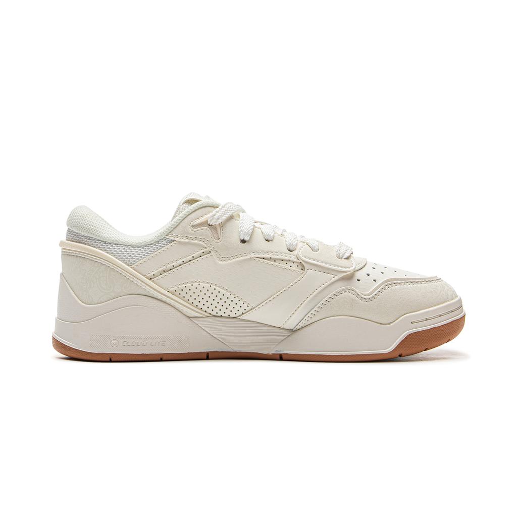New LINING Moon White 3 Skateboard Shoes Women's Low Top Mist White AGCV078-2