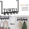 No-Punch Bathroom Coat Hooks Wall Mounted Door Hooks Bath Towel Storage Rack  Toilet
