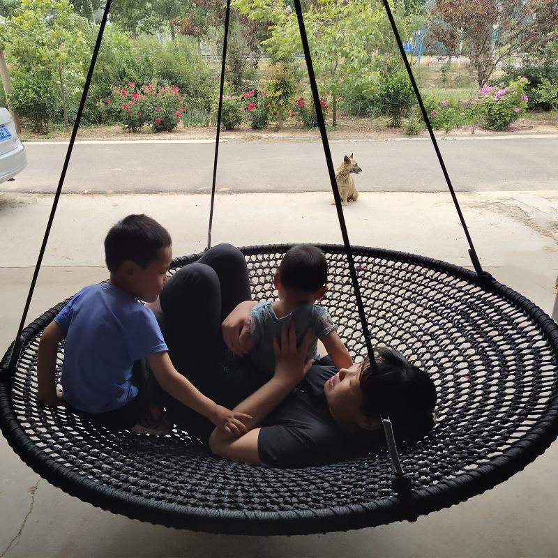 Children's Outdoor Round Bird's Nest Swing - Multi-person Playground Courtyard Swing