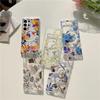 Suitable for Samsung S25u Magnetic Phone Case S22Plus Double Layer Printed S24FE Broken Flower Transparent Shell