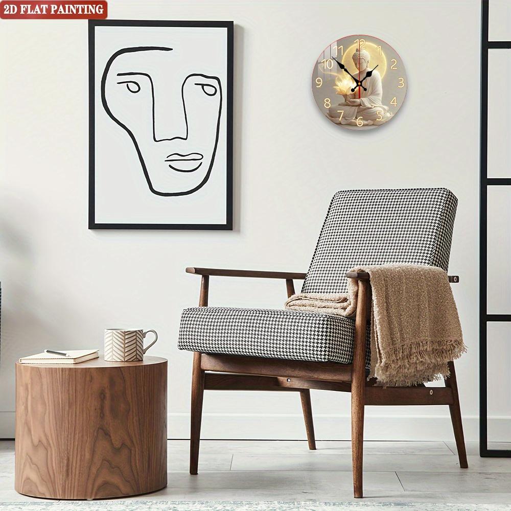 Buddha Wall Clock. Lotus Flower Design for Meditation Room or Living Room. A Wonderful Gift.