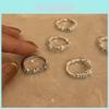 Stylish Adjustable Natural Pearl Beaded Ring For Women In Geometric Design 2023