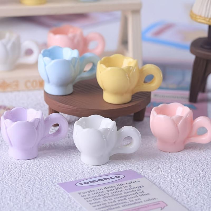 Flower Cups Creative Food Toys Handmade DIY Accessories Cream Glue Resin Accessories Materials