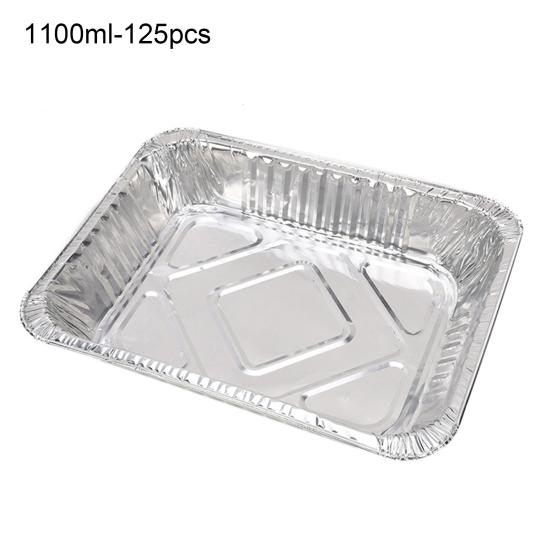 Poêle en aluminium Anti-déformation, 125 pièces, Anti-fuite, emballage à emporter de qualité alimentaire, casseroles d'égouttement de graisse, fournitures de cuisine