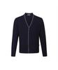 Daks Shirts Tipping Contrast Cardigan Navy_Dla1Swcd101N1