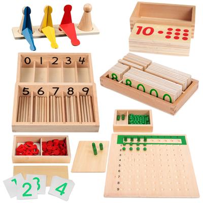 Detská Montessori súprava Matematická hračka Učebné číslo Geometria Drevená hračka Počítanie zlomkov Ranná vzdelávacia vretenová skrinka Učebné pomôcky